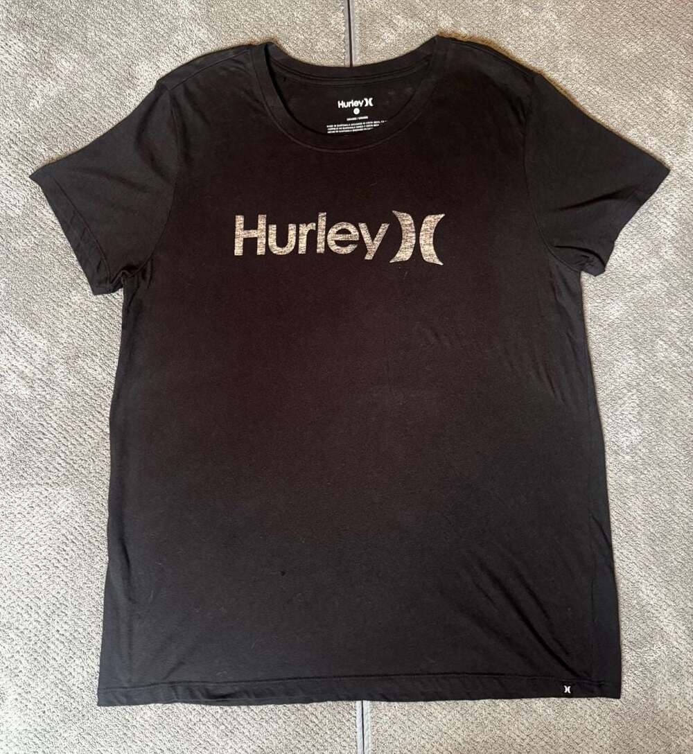 Hurley One and Only Graphic Short Sleeve T-Shirt Black Size L 1202